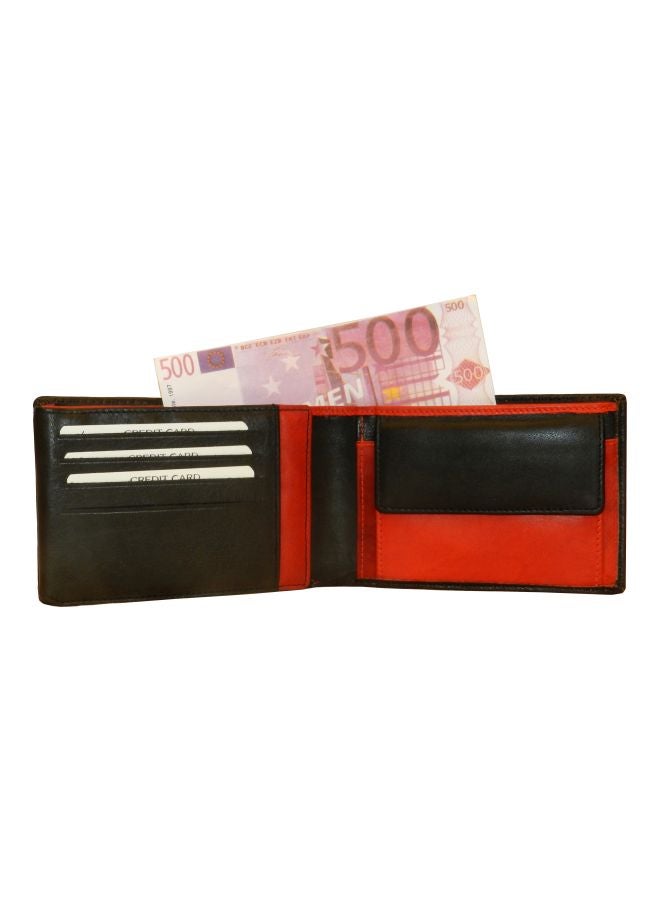 Mens Bi-Fold Wallet Black/Red