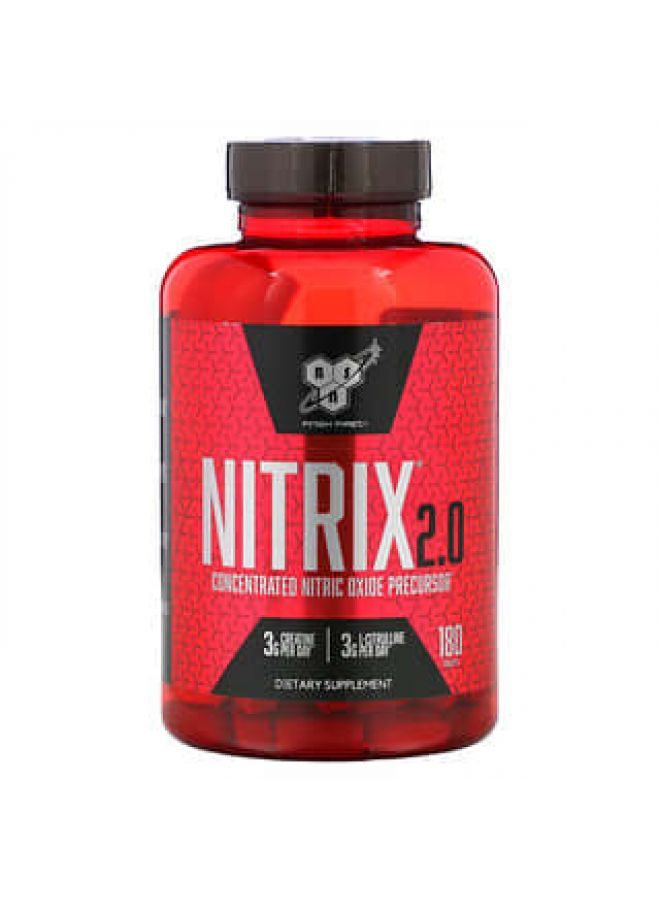 BSN Nitrix 2.0 Concentrated Nitric Oxide Precursor 180 Tablets