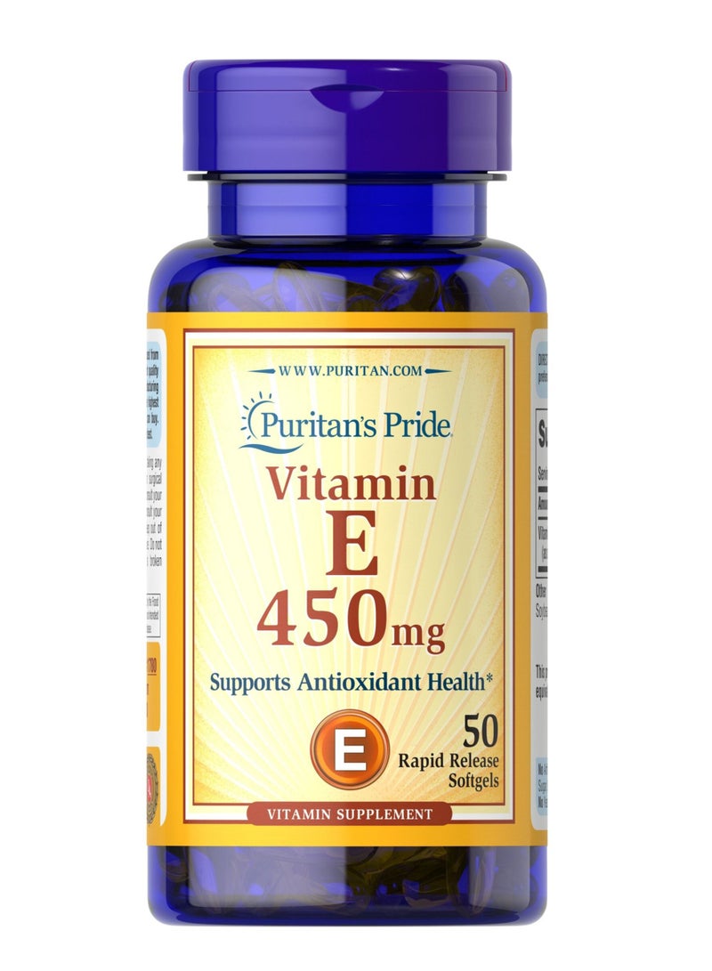 Puritan's Pride Vitamin E 1000 IU 450 mg 50's