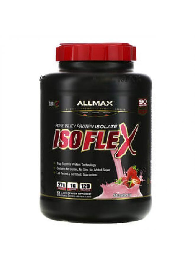 ALLMAX Nutrition Isoflex Pure Whey Protein Isolate (WPI Ion-Charged Particle Filtration) Strawberry 5 lbs. (2.27 kg)