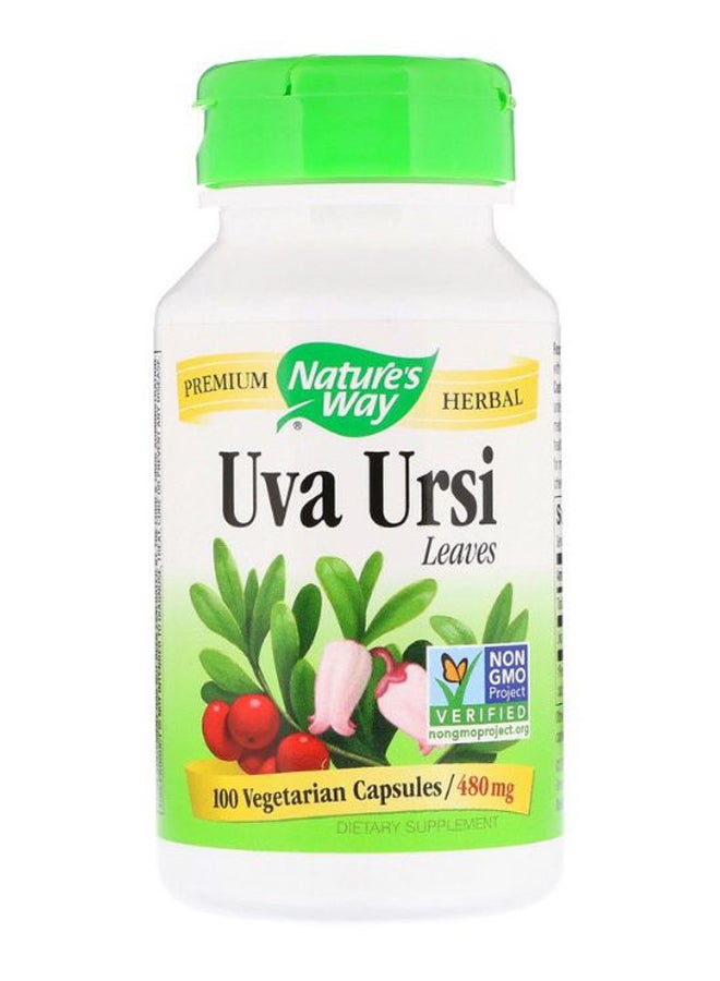 Uva Ursi Leaves Dietary Supplement - 100 Capsules