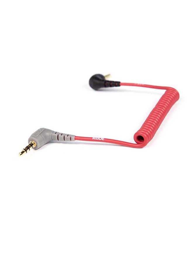 TRS To TRRS Patch Cable SC7 Red/Black