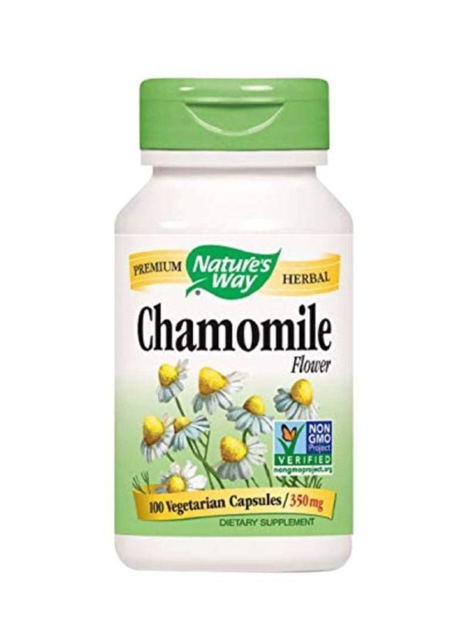 Chamomile Flower Dietary Supplement - 100 Capsules