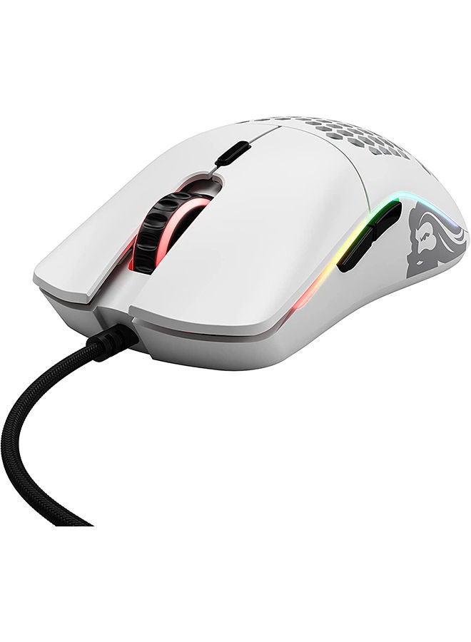 Glorious Model O - Minus Wired Gaming Mouse - RGB 58g Superlight Ergonomic Gaming Mouse - Backlit Honeycomb Shell Design Gaming Mice (Matte White)