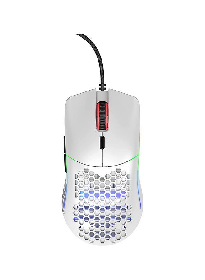 Glorious Model O - Minus Wired Gaming Mouse - RGB 58g Superlight Ergonomic Gaming Mouse - Backlit Honeycomb Shell Design Gaming Mice (Matte White)