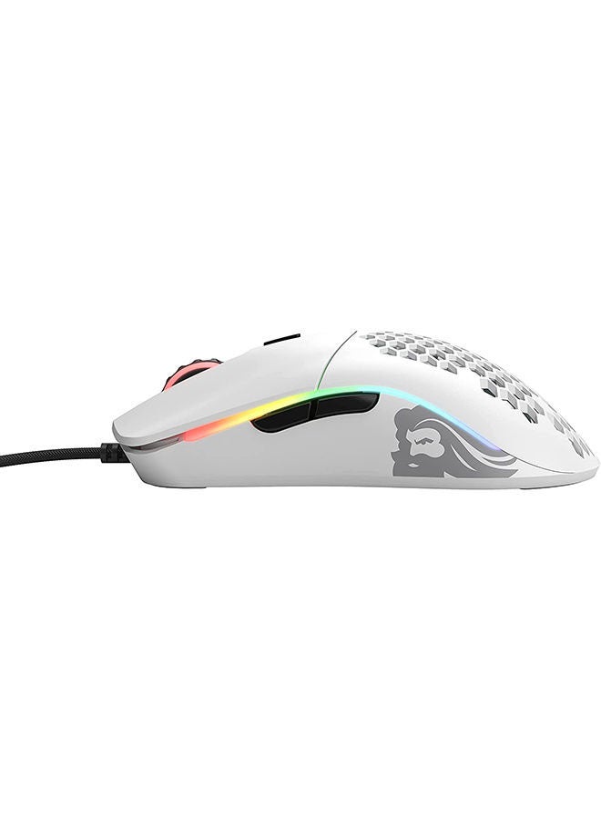 Glorious Model O - Minus Wired Gaming Mouse - RGB 58g Superlight Ergonomic Gaming Mouse - Backlit Honeycomb Shell Design Gaming Mice (Matte White)