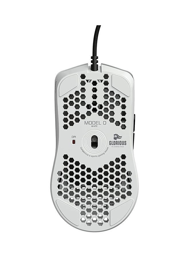 Glorious Model O - Minus Wired Gaming Mouse - RGB 58g Superlight Ergonomic Gaming Mouse - Backlit Honeycomb Shell Design Gaming Mice (Matte White)