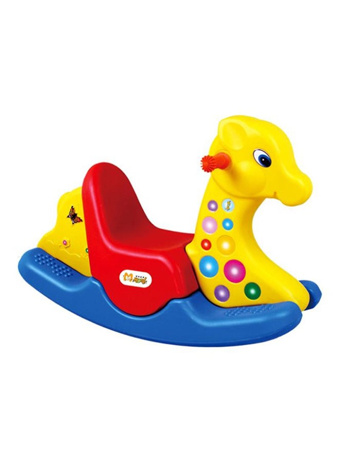 Plastic Giraffe Rocking Horse For Kids 84x30x53cm