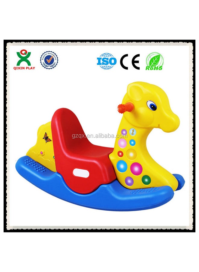 Plastic Giraffe Rocking Horse For Kids 84x30x53cm