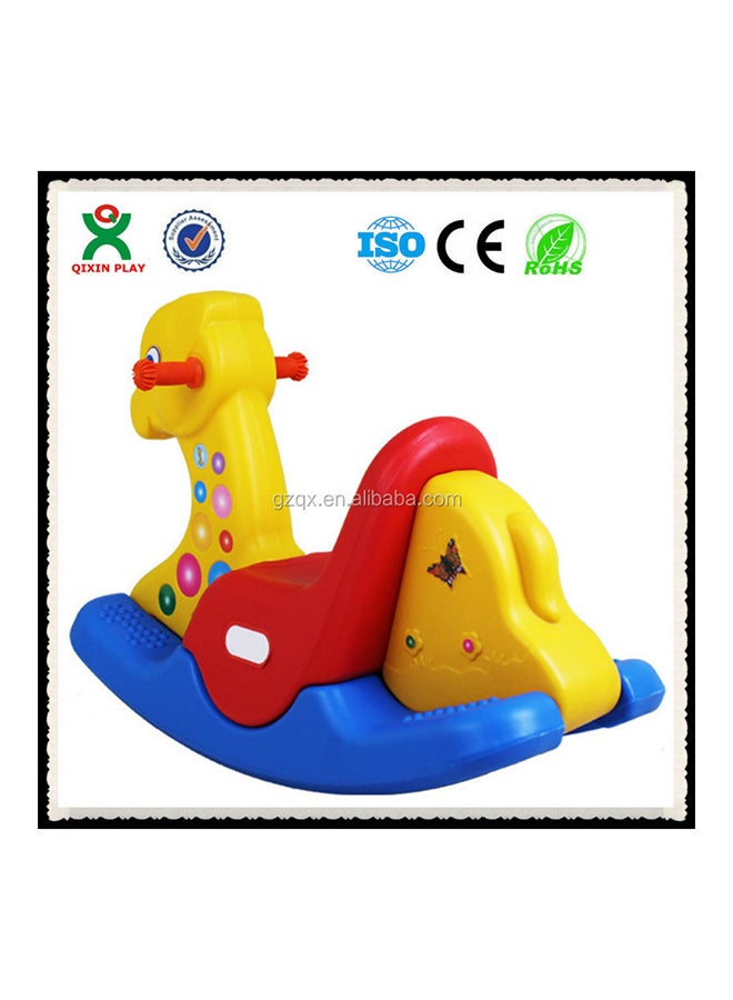 Plastic Giraffe Rocking Horse For Kids 84x30x53cm