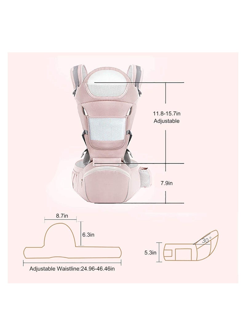 6 In 1 Multifunctional Baby Carrier Waist Stool Hip Seat Baby Carrier Suitable for 0-36 Months Baby