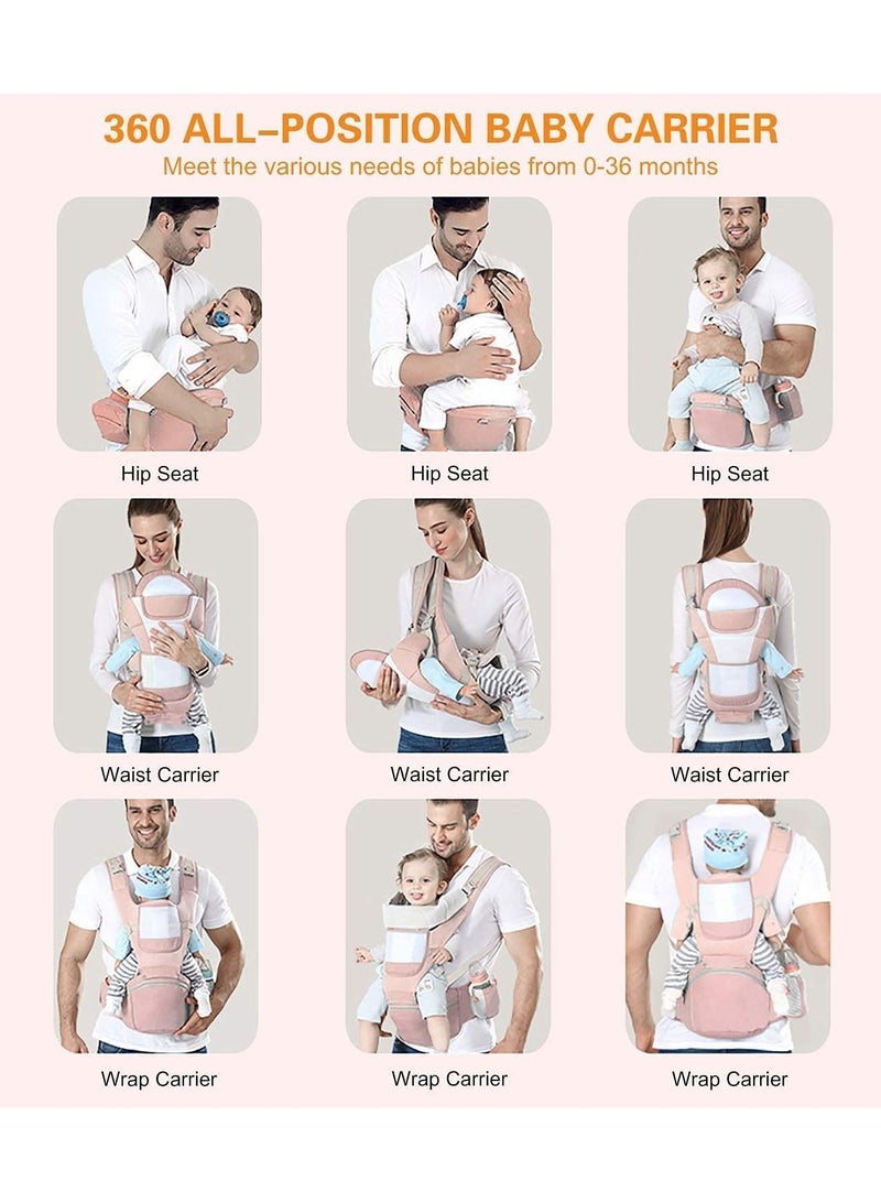 6 In 1 Multifunctional Baby Carrier Waist Stool Hip Seat Baby Carrier Suitable for 0-36 Months Baby