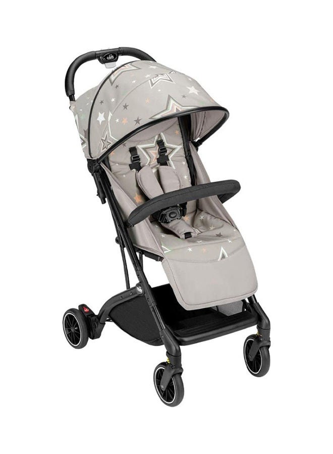 Super Compact Folding 198 Umbrella Stroller, Lightweight And Compact Compass Beige With Aluminium Frame, 5-Point Safety Harness
