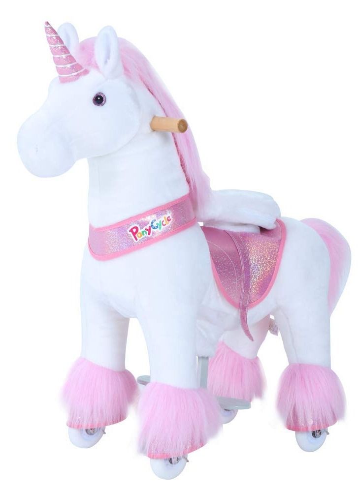 Official Licensed Kids Riding Horse Toy No Battery No Electricity Indoor and Outdoor best Gift for Kids 3 to 5 years - Small Unicon