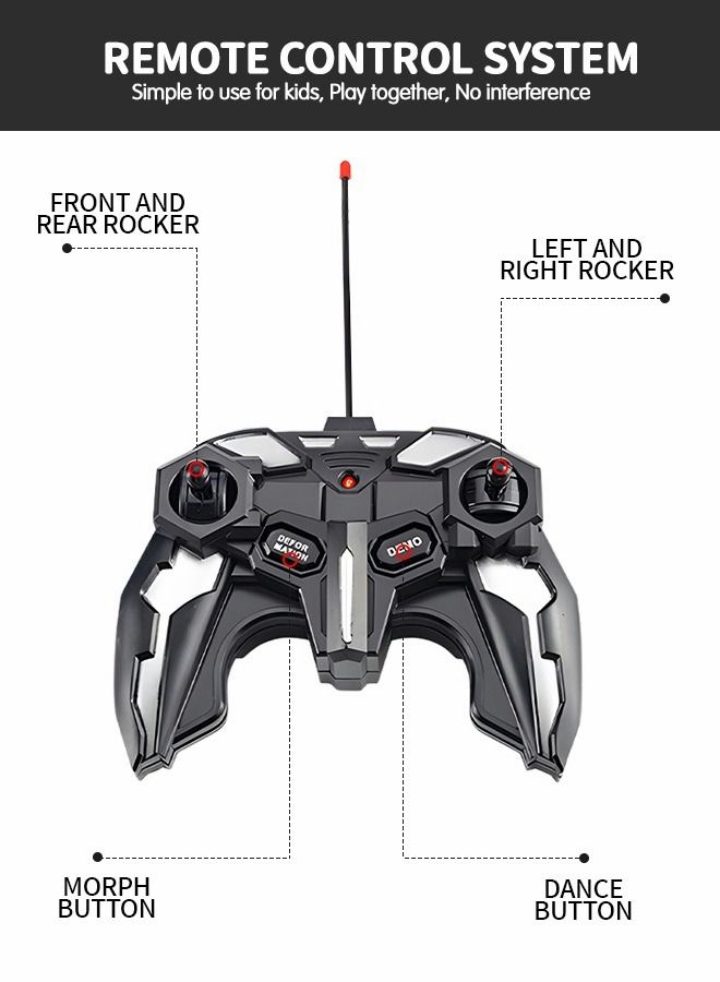 Transform RC Car Robot LED Remote Control Car Transforming Robot 360° Speed Drifting one-click Deformation Remote Control Car Independent Robot Deformation RC Car Toy