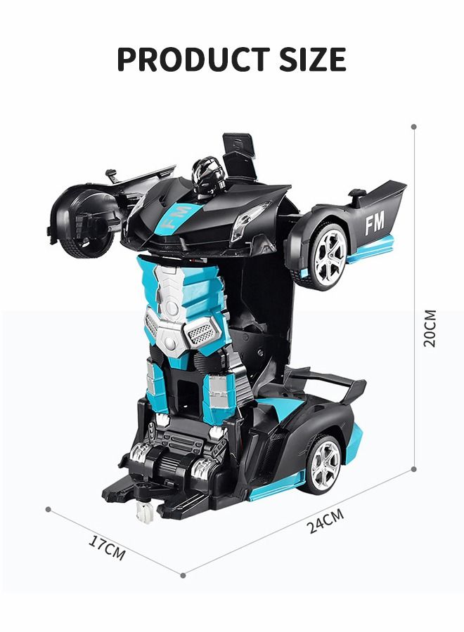 Transform RC Car Robot LED Remote Control Car Transforming Robot 360° Speed Drifting one-click Deformation Remote Control Car Independent Robot Deformation RC Car Toy