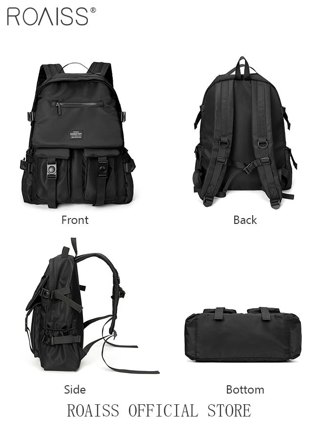 Classic Large Capacity Backpack Multifunction Casual Water Resistant Oxford Double Shoulder School Bag