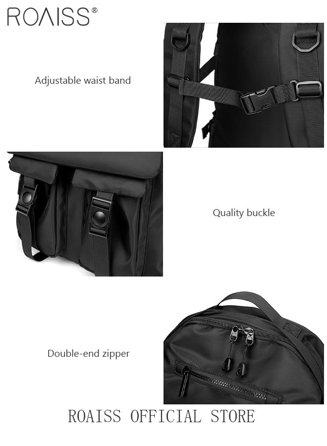 Classic Large Capacity Backpack Multifunction Casual Water Resistant Oxford Double Shoulder School Bag