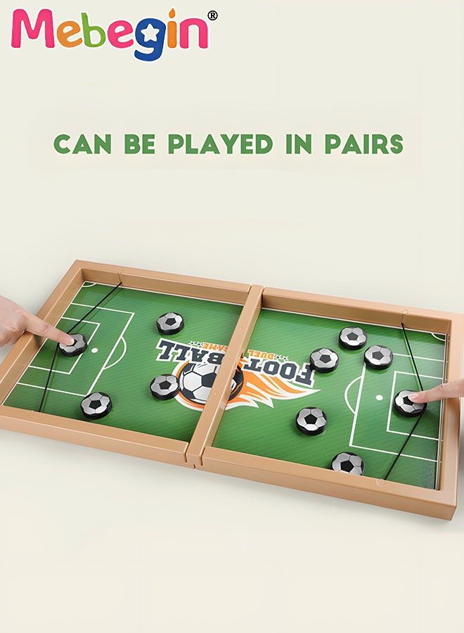 Sling Puck Game Toys,Foldable Foosball Winner Board Games, Hockey Table Puck Party Game Parent-child Interactive Toy For Kids Adults Family Party Large Size