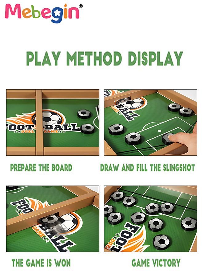 Sling Puck Game Toys,Foldable Foosball Winner Board Games, Hockey Table Puck Party Game Parent-child Interactive Toy For Kids Adults Family Party Large Size