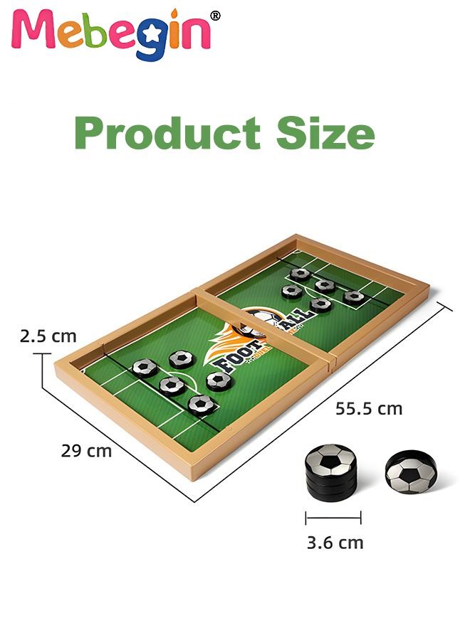 Sling Puck Game Toys,Foldable Foosball Winner Board Games, Hockey Table Puck Party Game Parent-child Interactive Toy For Kids Adults Family Party Large Size