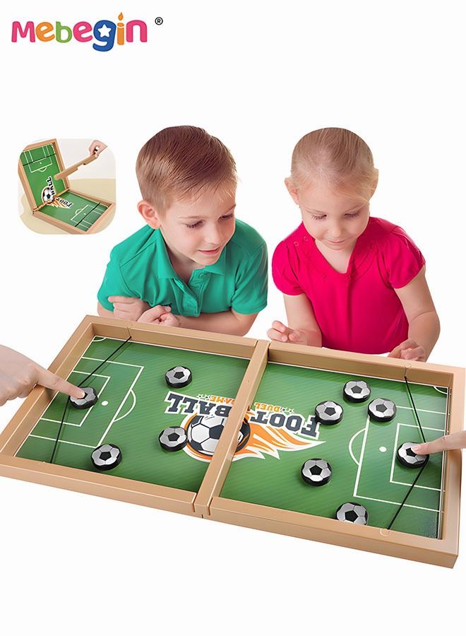 Sling Puck Game Toys,Foldable Foosball Winner Board Games, Hockey Table Puck Party Game Parent-child Interactive Toy For Kids Adults Family Party Large Size