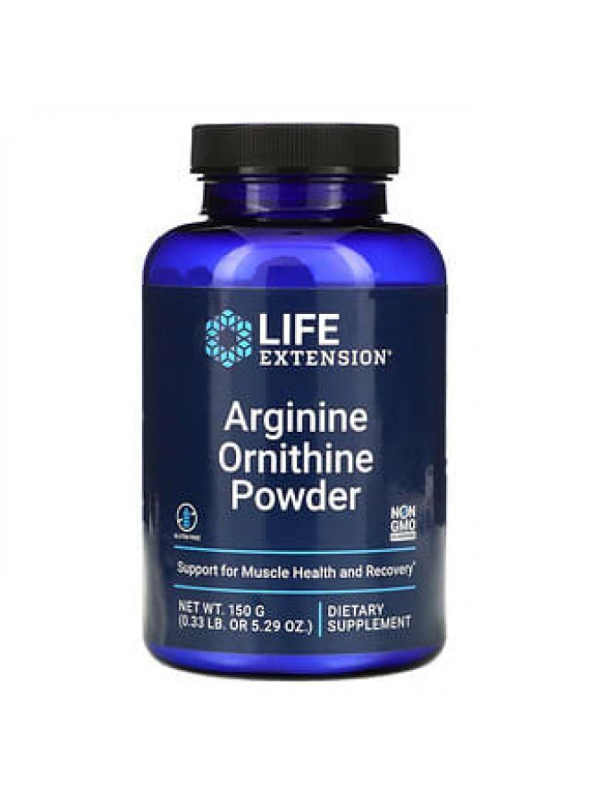 Life Extension Arginine Ornithine Powder 5.29 oz (150 g)