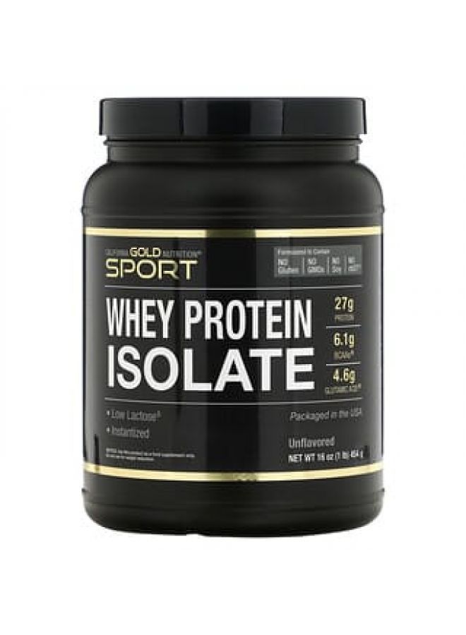 California Gold Nutrition SPORT - Whey Protein Isolate 1 lb 16 oz (454 g)