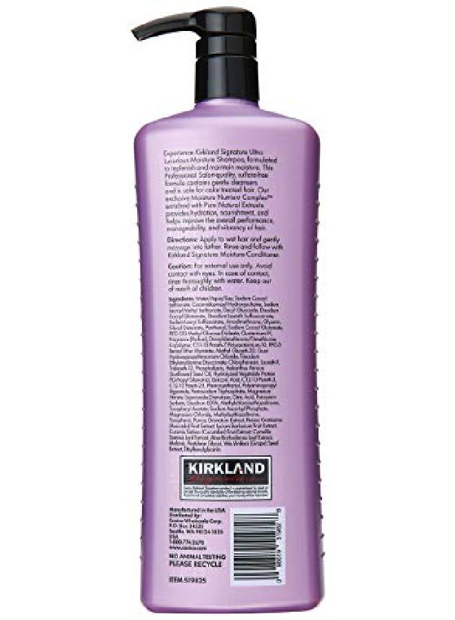 Professional Salon Formula Moisture Shampoo 33.8 Fl. Oz. (Pack of 2 Total 67.6 Fl.Oz Each 33.8 Fl. Oz.)