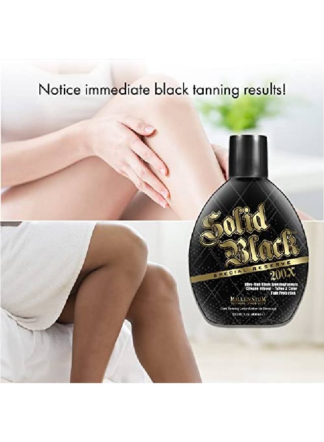 Millennium Tanning Solid Black Special Reserve 200X Tanning Lotion 135 Ounces 2Pack