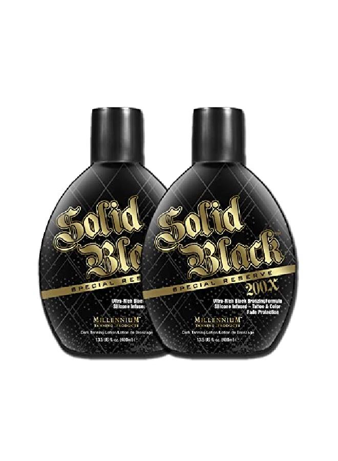 Millennium Tanning Solid Black Special Reserve 200X Tanning Lotion 135 Ounces 2Pack