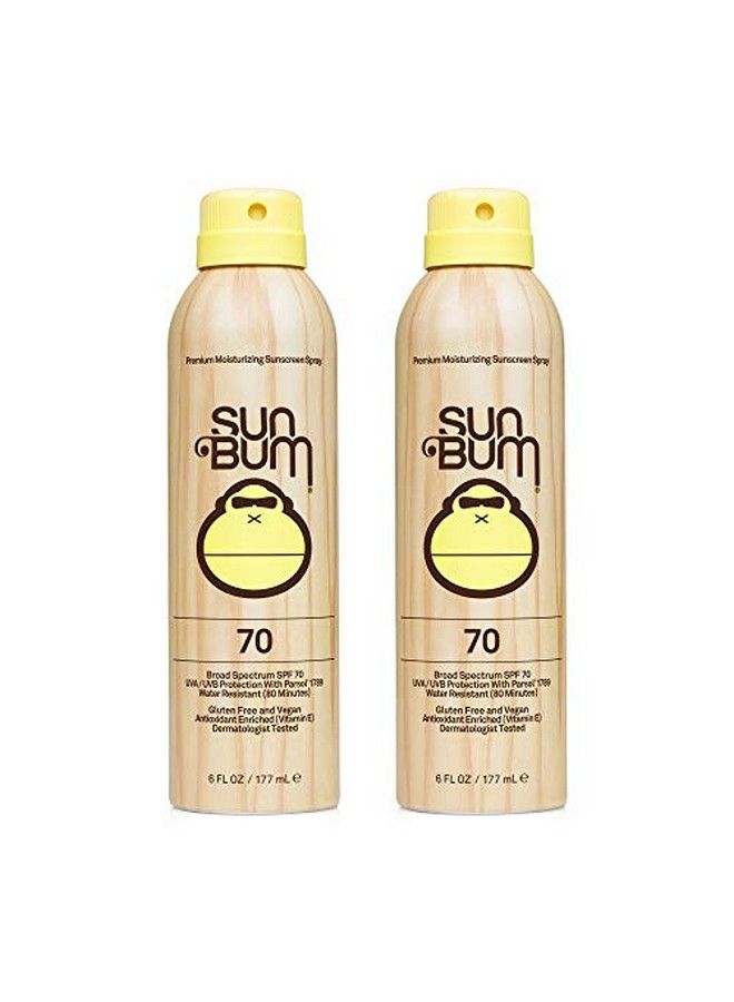 Original Spf 70 Sunscreen Spray Vegan And Reef Friendly (Octinoxate & Oxybenzone Free) Broad Spectrum Moisturizing Uva/Uvb Sunscreen With Vitamin E 2 Pack