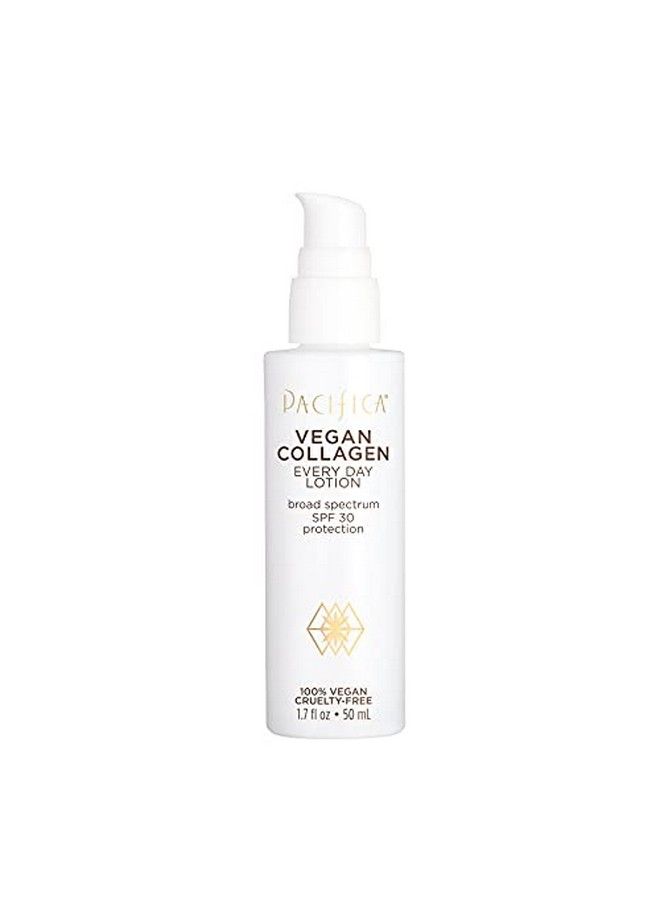 Beauty Vegan Collagen Spf 30 Broad Spectrum Sunscreen Every Day Face Lotion Uva/Uvb Protection For All Skin Types Lightweight Formula Moisturizing Hydrating Cruelty Free White 2 Fl Oz