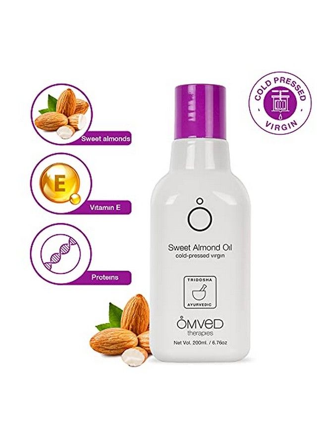 Organic Sweet Almond Virgin Oil 100% Pure & Coldpressed 200 Ml