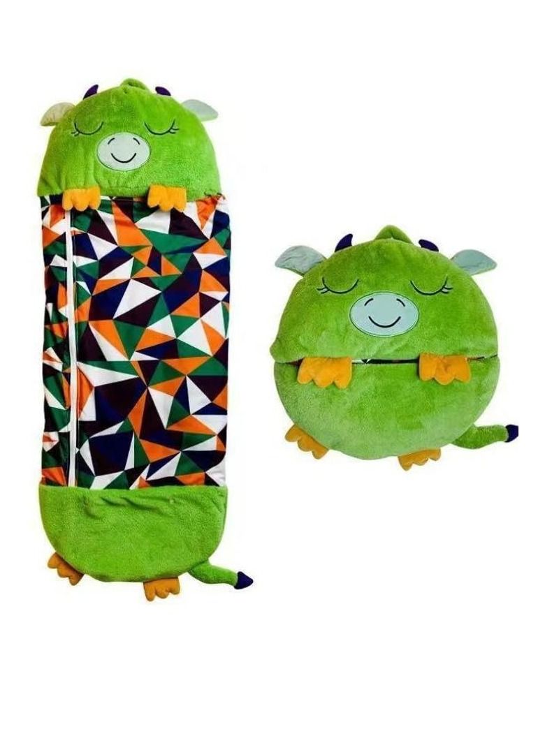 COOLBABY Kids Cartoon Lazy Warm Sleeping Bag, Foldable Cartoon Animal Sleeping Bag, Suitable for Children Playing and Camping