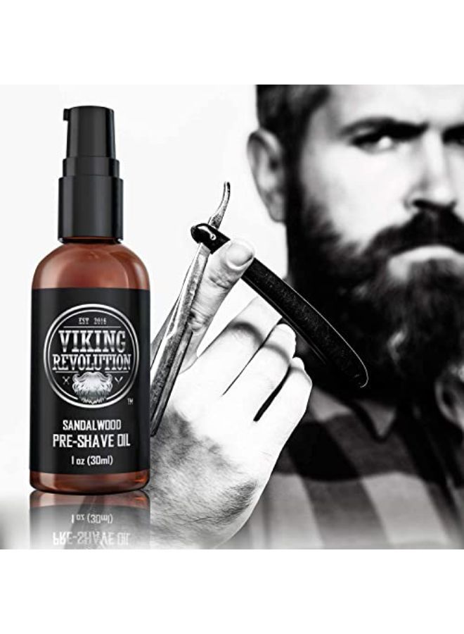 Men - Best Shaving Oil With Sandalwood For Safety Razor, Straight Razor - For The Smoothest, Irritation Free Shave