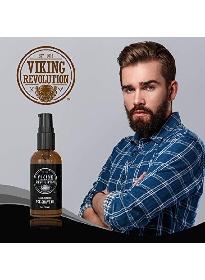 Men - Best Shaving Oil With Sandalwood For Safety Razor, Straight Razor - For The Smoothest, Irritation Free Shave