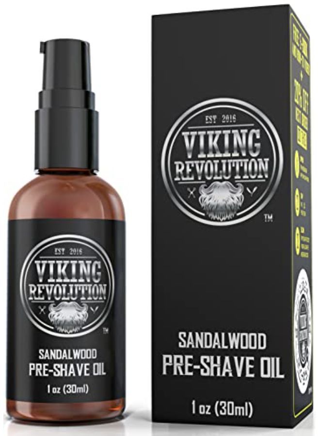 Men - Best Shaving Oil With Sandalwood For Safety Razor, Straight Razor - For The Smoothest, Irritation Free Shave