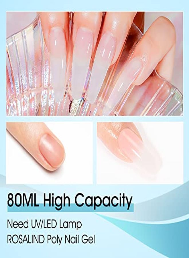 Rylic Poly Extension Gel Rosalind 80Ml Poly Nail Gel Builder For Nail Art Decoration Nail Thickening Extension Easy To Diy Use At Home Need Uv Lamp