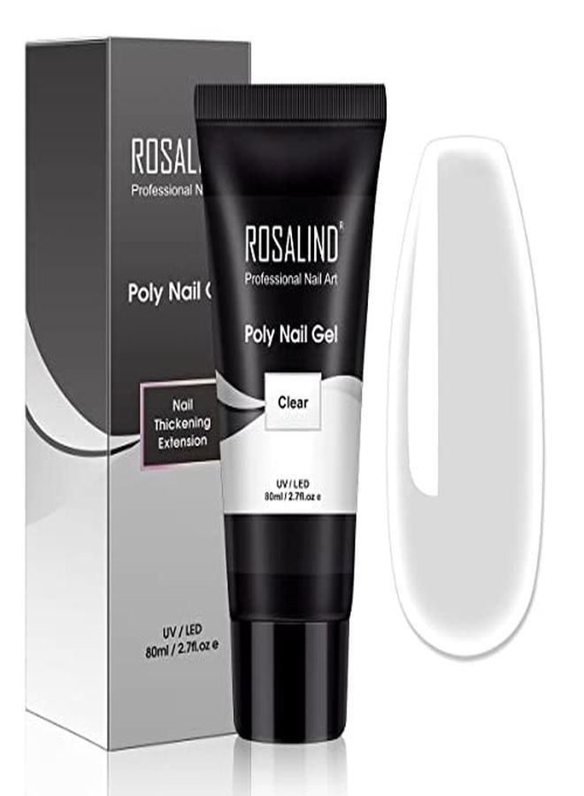 Rylic Poly Extension Gel Rosalind 80Ml Poly Nail Gel Builder For Nail Art Decoration Nail Thickening Extension Easy To Diy Use At Home Need Uv Lamp