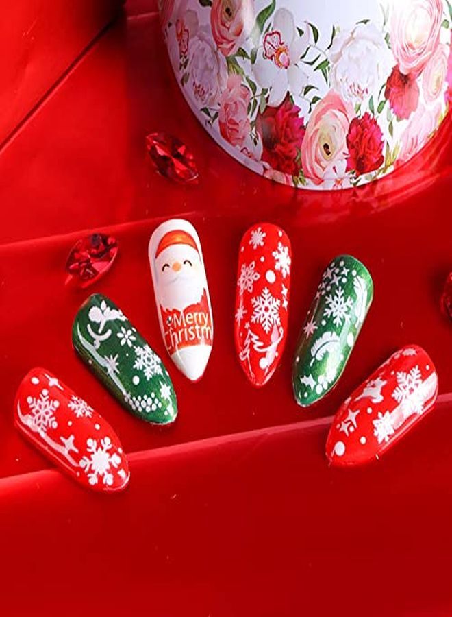 Christmas Nail Art Sticker Decals 3D Snowflake Designs Exquisite Golden Silver White Nail Art Supplies Selfadhesive Luxurious Winter New Year Nails Decorations Design Diy Acrylic Nail Art 12 Sheet