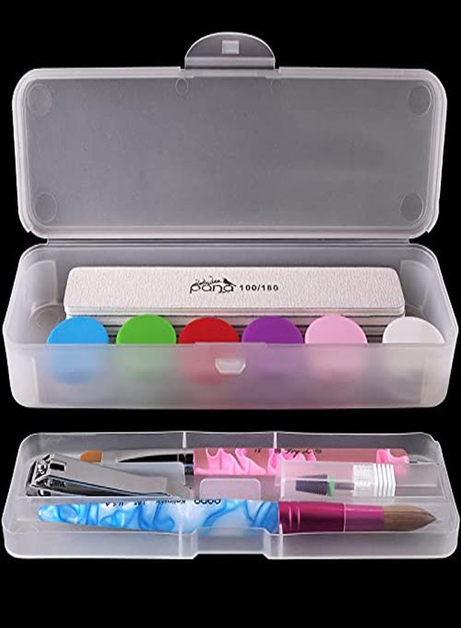 Frosted Doublelayer Personal Storage Case For Professional Nail Art Pens Nail Brush Tools Storage Box Container Case Box