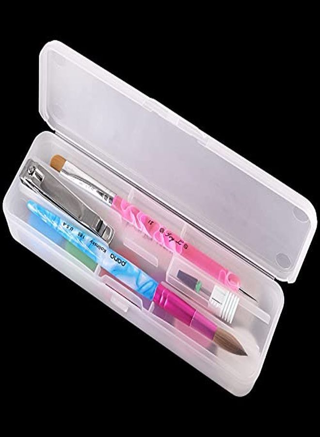 Frosted Doublelayer Personal Storage Case For Professional Nail Art Pens Nail Brush Tools Storage Box Container Case Box