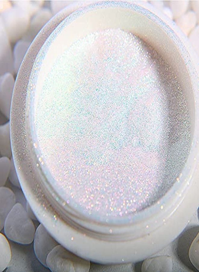 2Pcs Mermaid Neon Iridescent Chrome Nail Powderchrome Powder For Nails Polishmermaid Shell Pearl Magic Nail Art Powder Sets Glitter Metallic Salon Nail Pigment Manicure Pigment