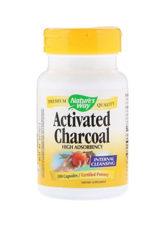 Activated Charcoal Dietary Supplement-100 Capsules
