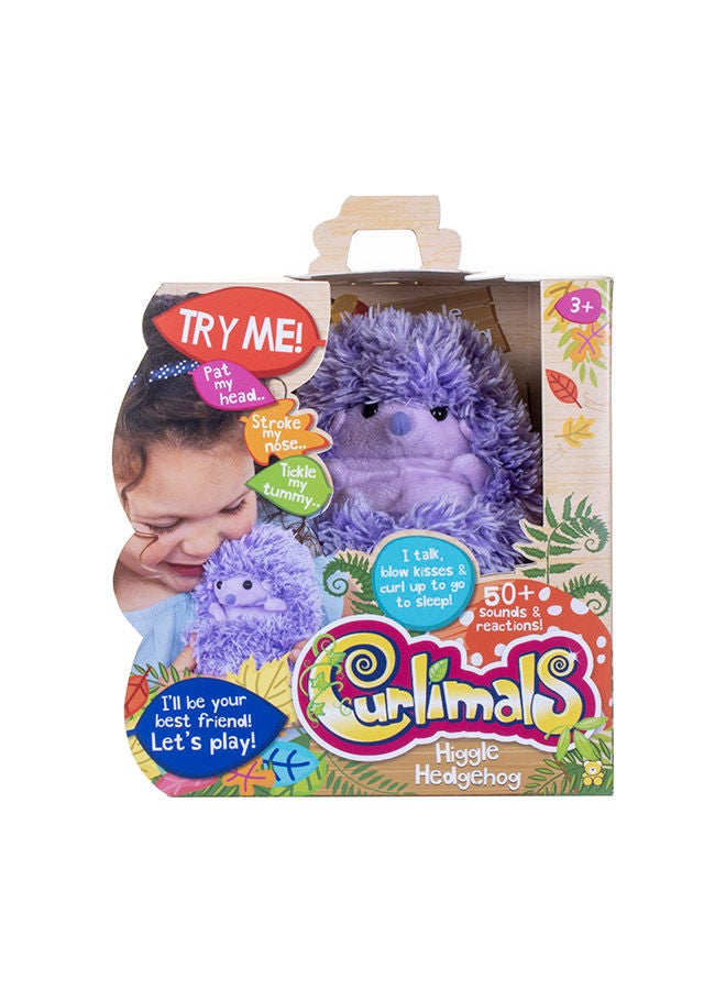 Curlimals Interactive Plush Soft Toy for Kids - Higgle the Hedgehog