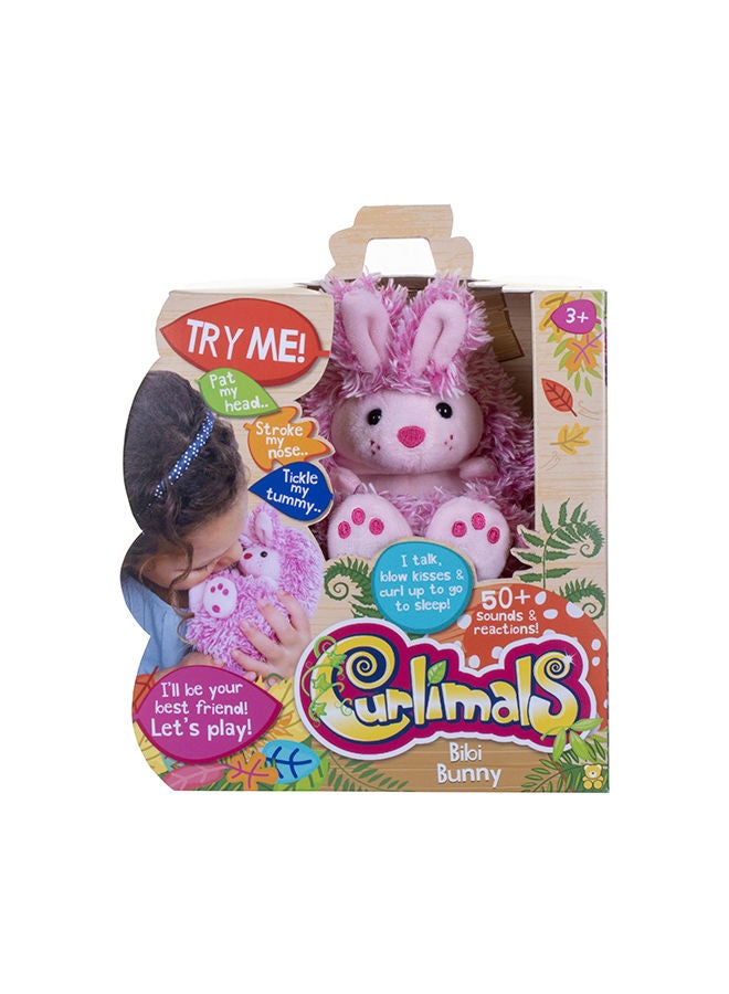 Curlimals Interactive Plush Soft Toy for Kids - Bibi the Bunny