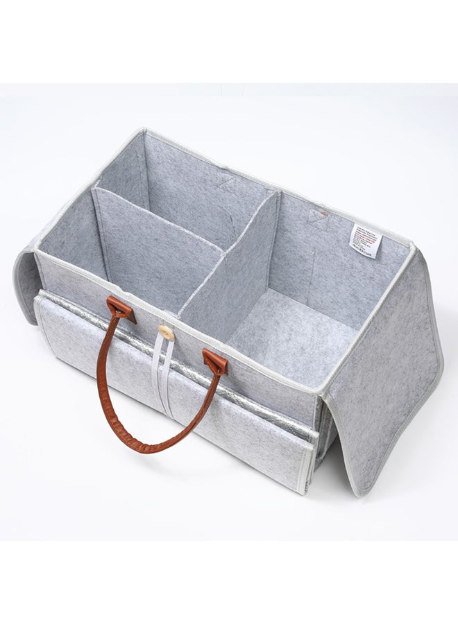 2 In 1 Diaper Caddy With Mat XL - Grey