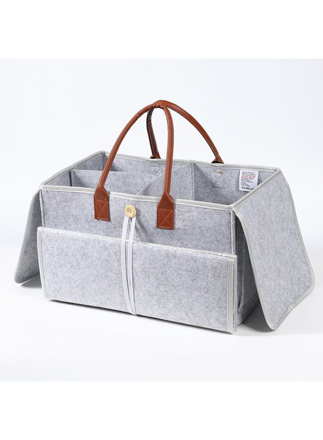 2 In 1 Diaper Caddy With Mat XL - Grey