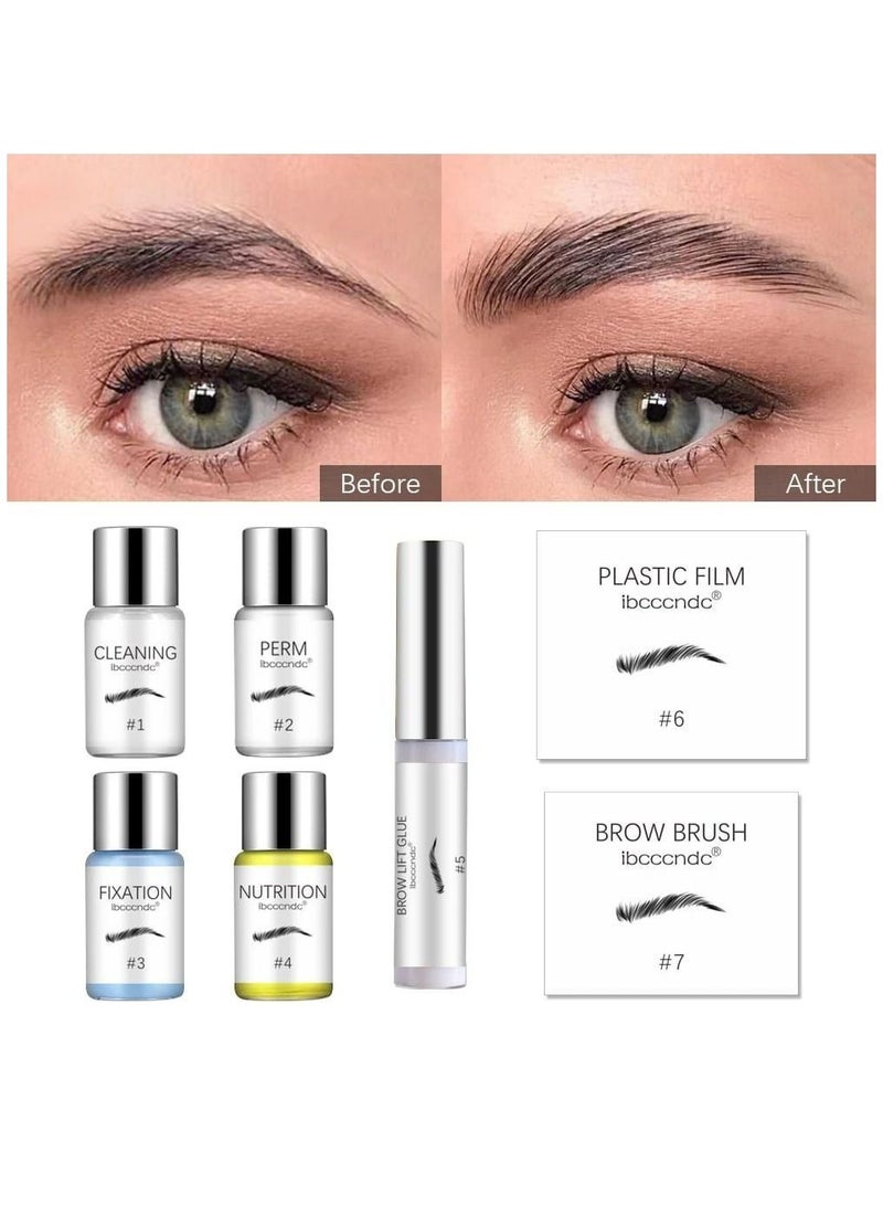 Eyebrow Lamination Kit Professional Instant Eyebrow Lift Kit for Fuller and Messy Eyebrows Lasts 8 Weeks, Ideal for Salon Home DIY